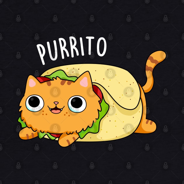 Purrito Cute Burrito Cat Pun by punnybone